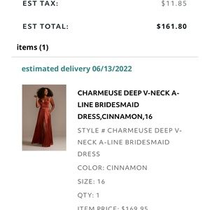 ✨NEVER WORN✨ David’s Bridal Charmeuse Tank,  V neck, with slit.